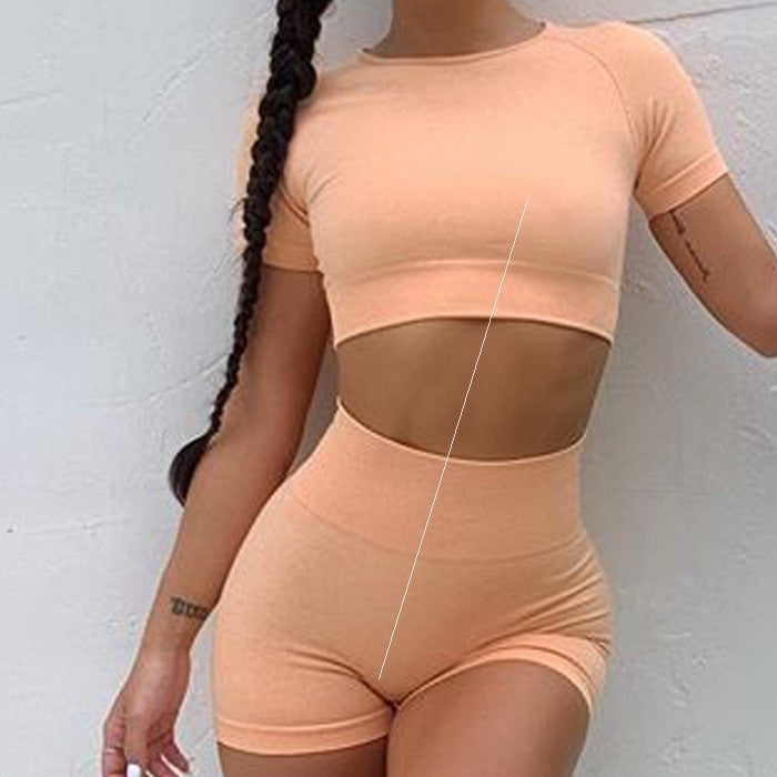 Crop Top+leggings Gym Suit