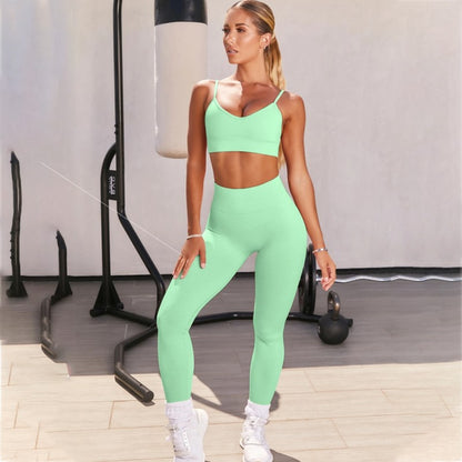 Crop Top+leggings  Gym Suit